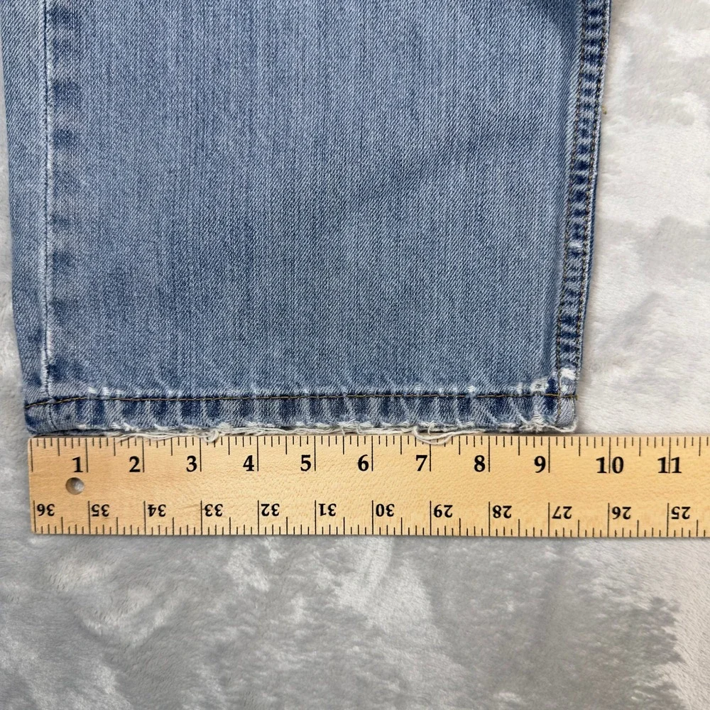 Levi's 569 Loose Straight Jeans 36x34 Light Wash Heavily Distressed‎ Faded